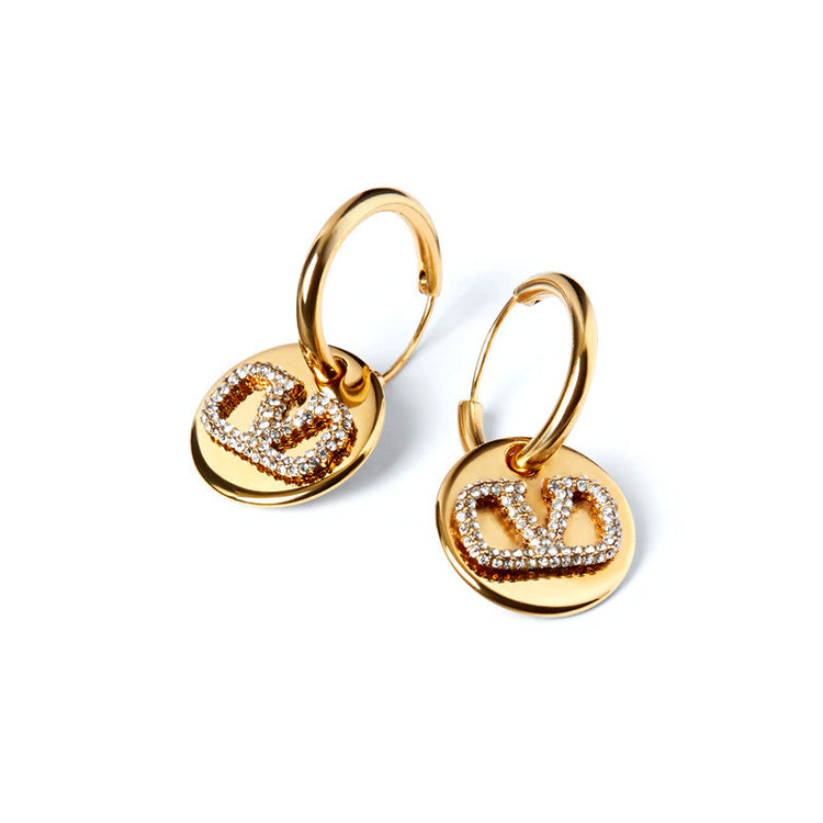 V-Shaped Copper Stud Earrings – Gold Tone