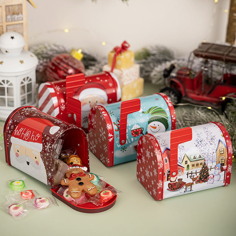 Christmas Tin Mailbox Gift Box