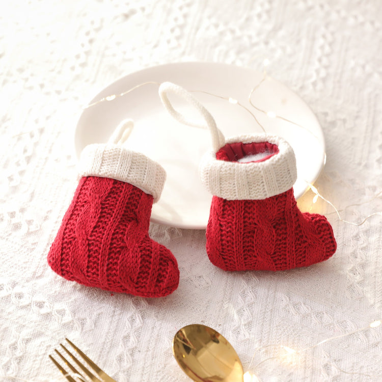 Mini Christmas Stocking Cutlery Holder