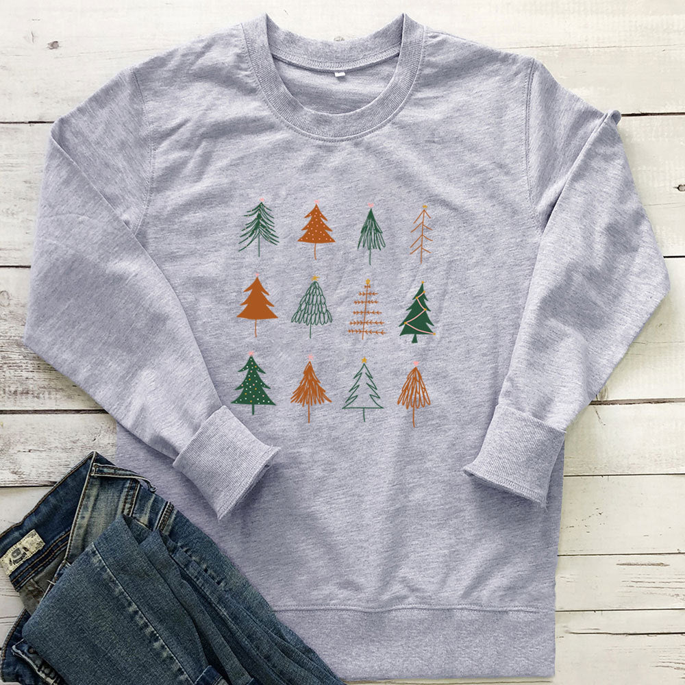 Christmas tree print Christmas hoodie