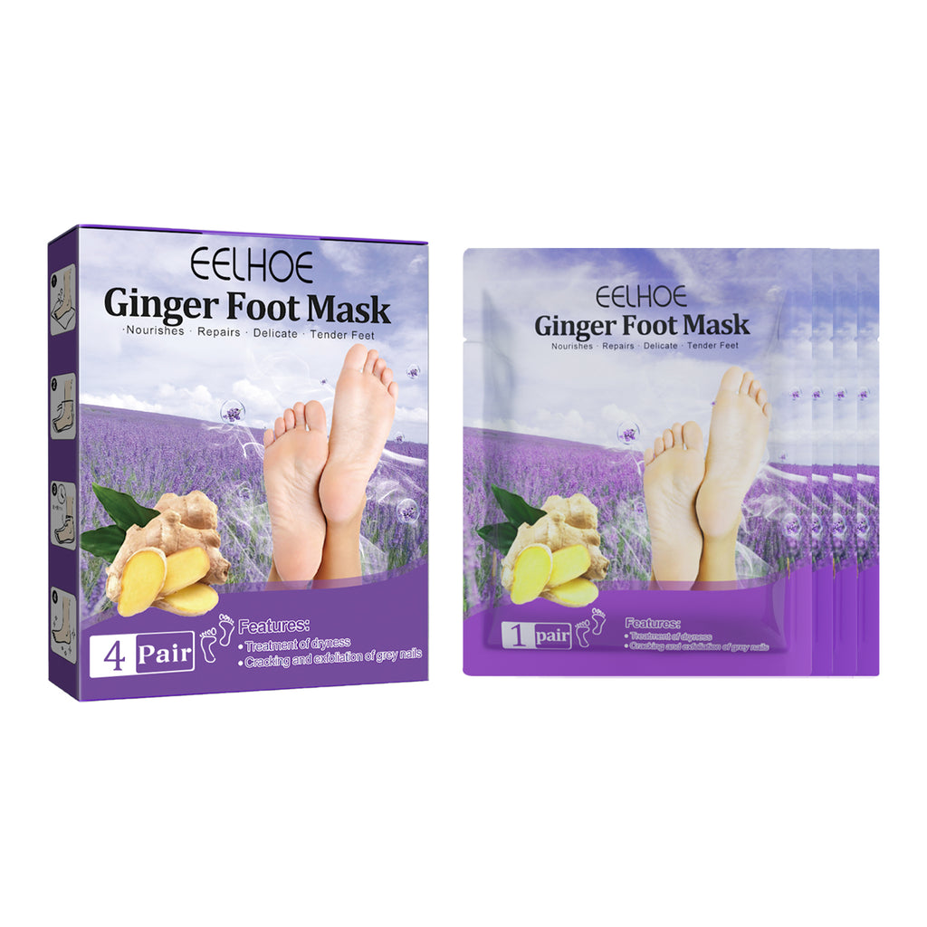 EELHOE Ginger Foot Mask (Box) Foot Moisturizing, Nourishing, Rejuvenating, Exfoliating, Removing Dead Skin, Dry And Cracked Skin Care Foot Mask