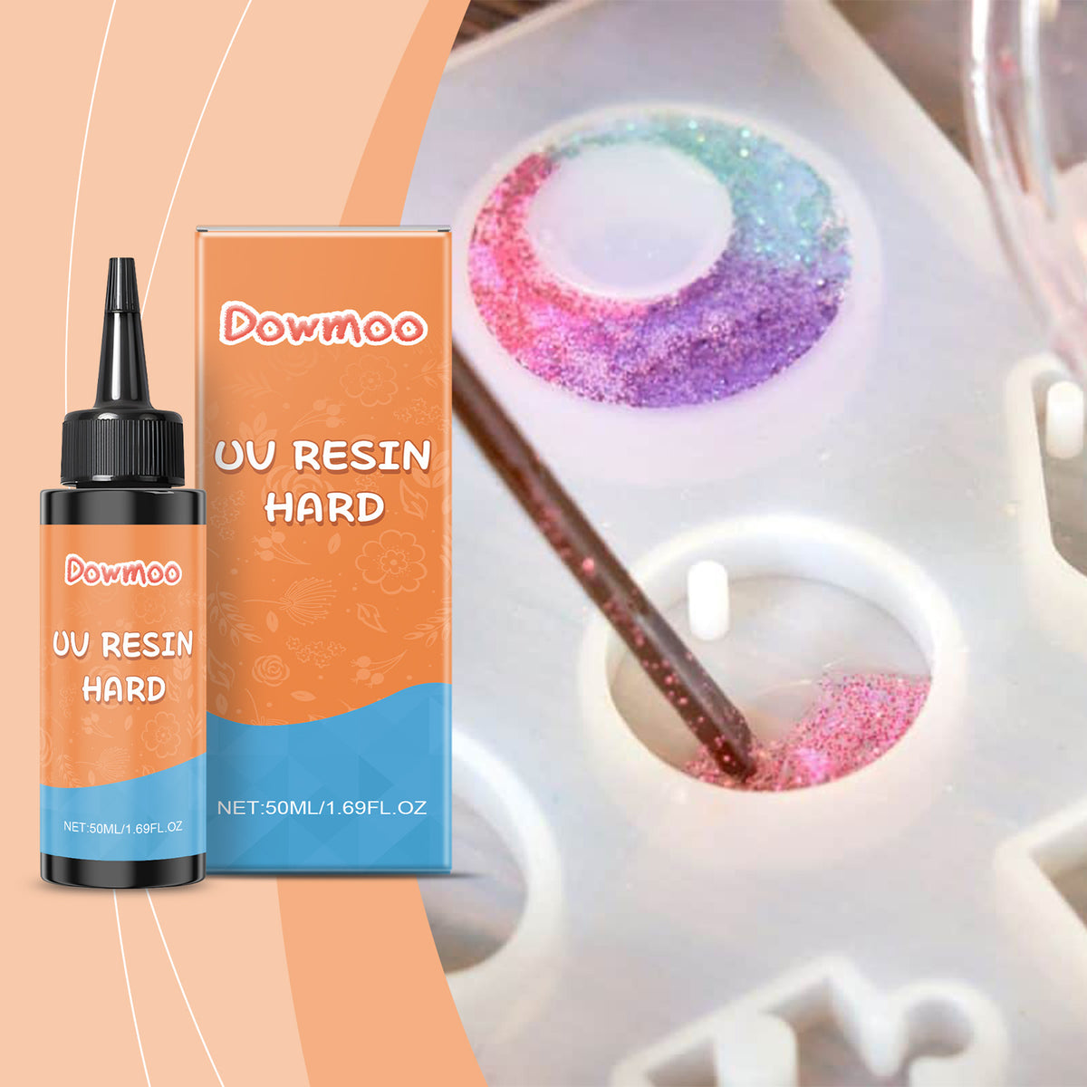 Dowmoo Uv Curing Adhesive Handmade Diy High Transparency Epoxy Resin Creative Curing Adhesive