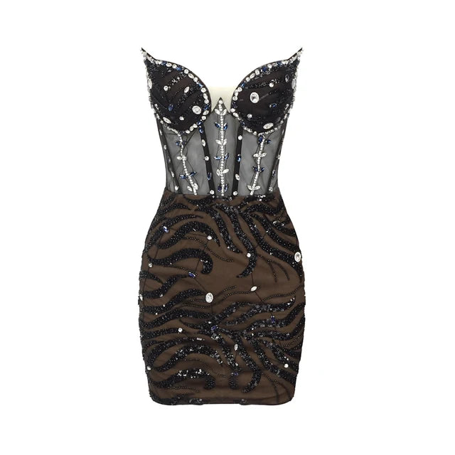 Black Strapless Mini Dress