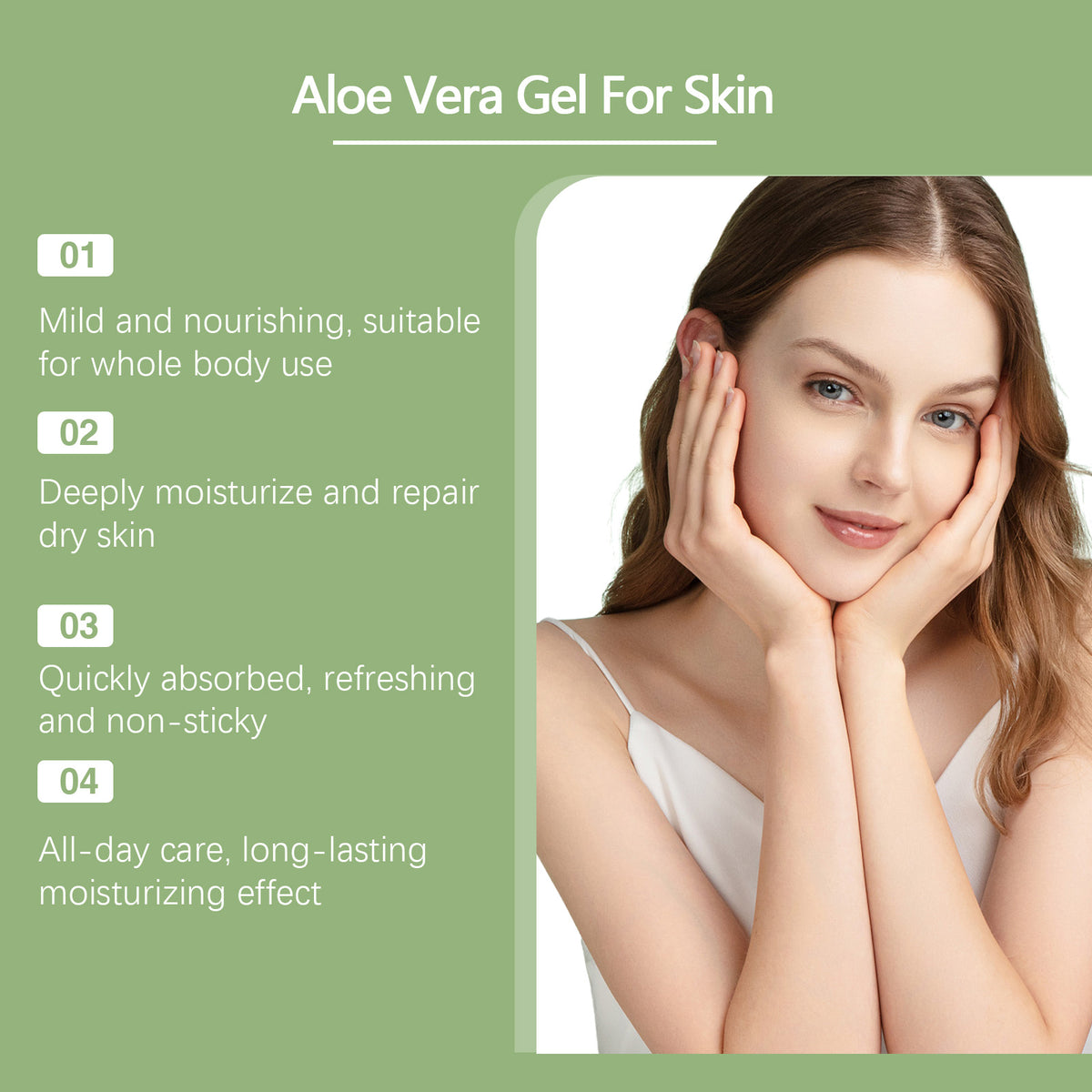 OceAura Moisturizing Aloe Vera Gel Moisturizes And Nourishes Skin After Sun