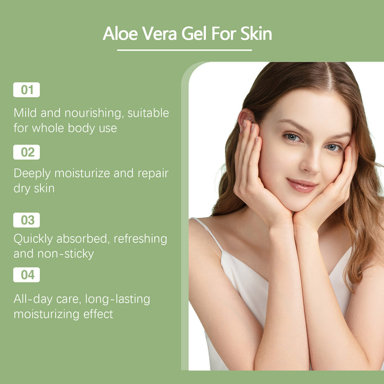 OceAura Moisturizing Aloe Vera Gel Moisturizes And Nourishes Skin After Sun