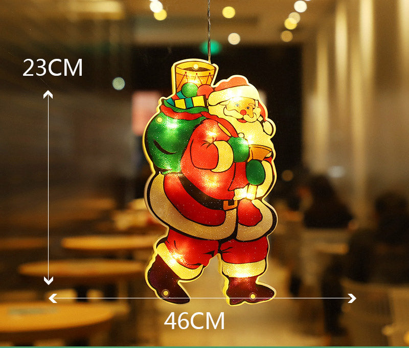 Christmas Lights Window Hanging Lights Christmas Decorative Lights Shop Window Led Sucker Lights Small Colored Lights