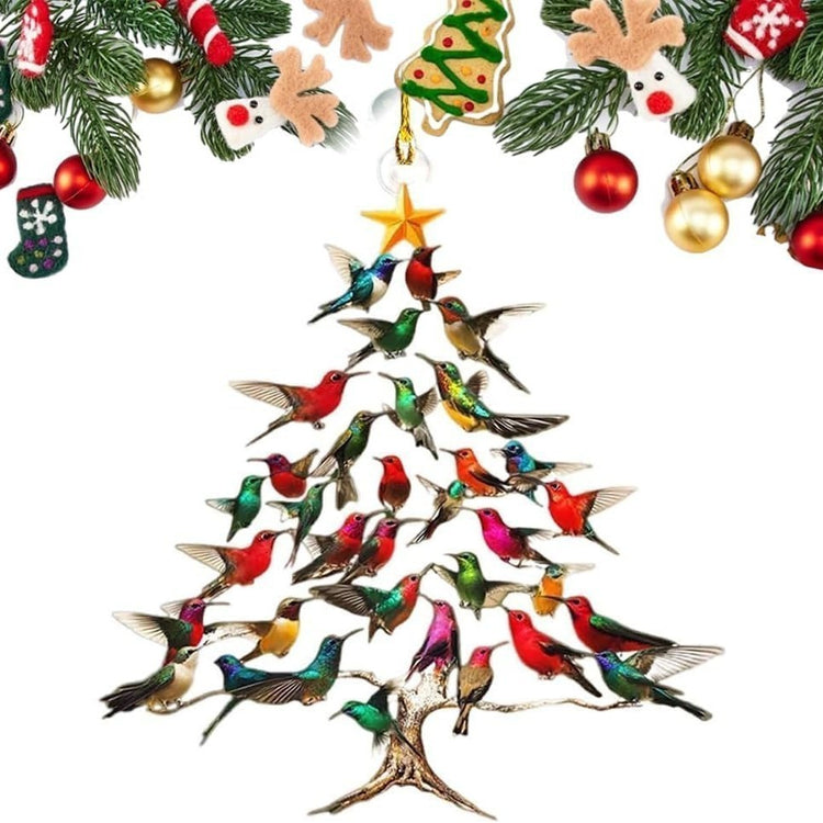 Acrylic Hummingbird Christmas Ornament – 8 cm