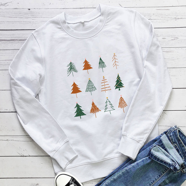 Christmas tree print Christmas hoodie