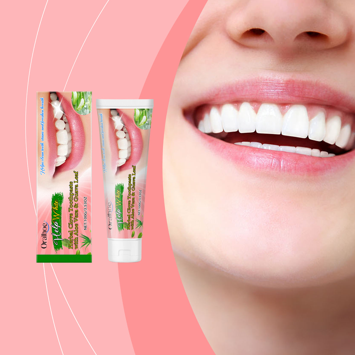 Oralhoe Brightening Fresh Breath Toothpaste Cleaning Care Teeth Brightening Remove Stains Oral Care Herbal Toothpaste