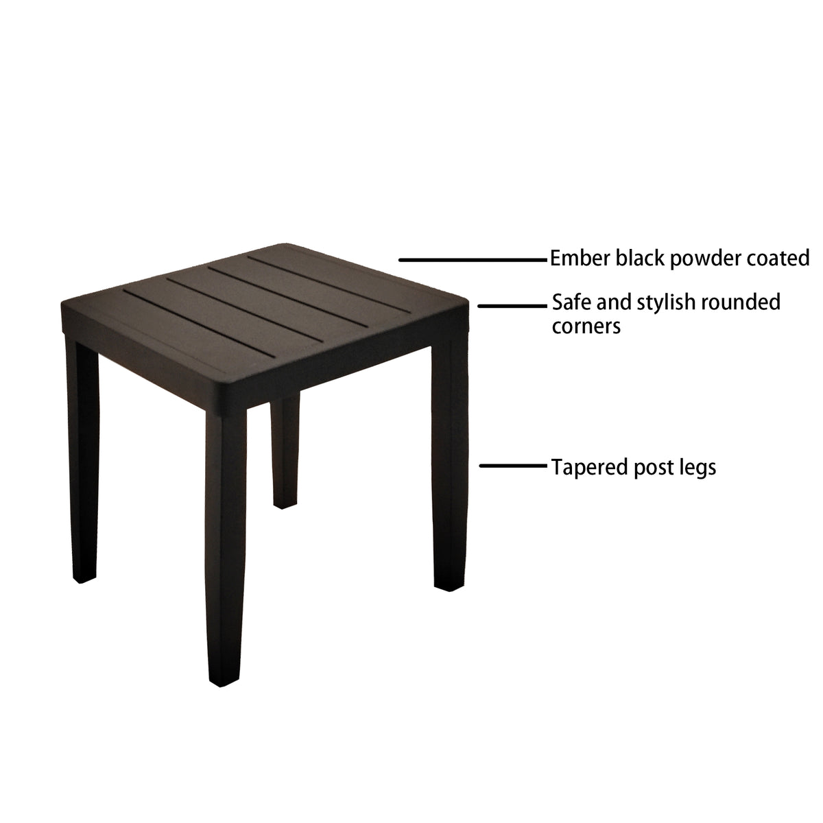 3-Piece Outdoor Aluminum Chaise Lounge Set with End Table | Sunbrella Cushions
