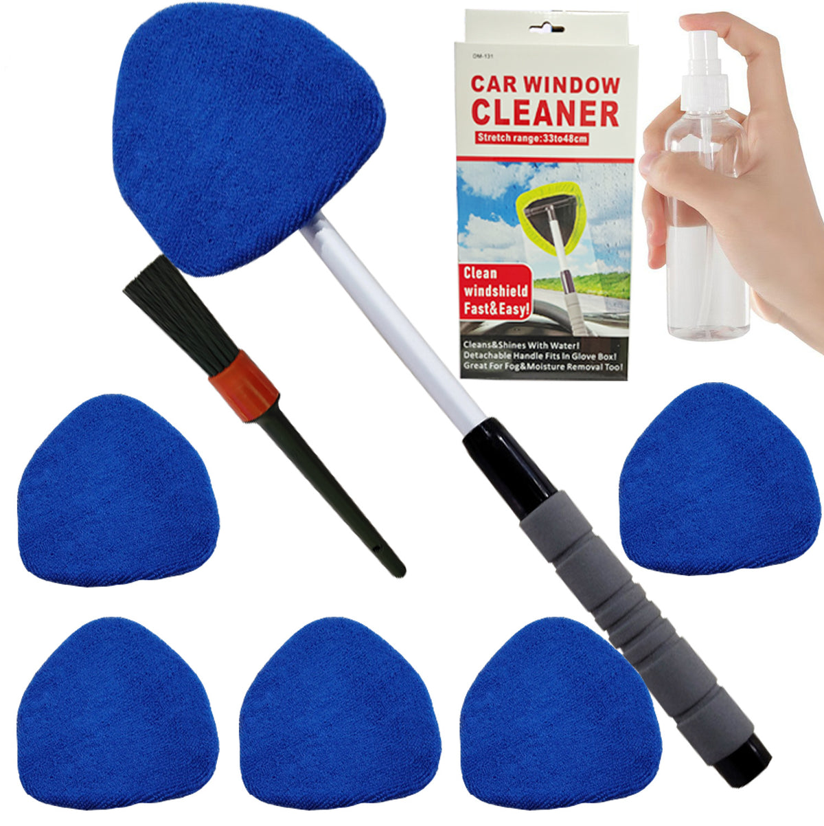 Telescopic Microfiber Car Windshield Defogger Window Cleaning Brush