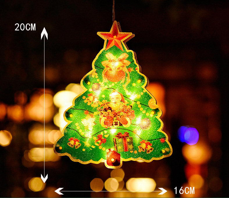 Christmas Lights Window Hanging Lights Christmas Decorative Lights Shop Window Led Sucker Lights Small Colored Lights