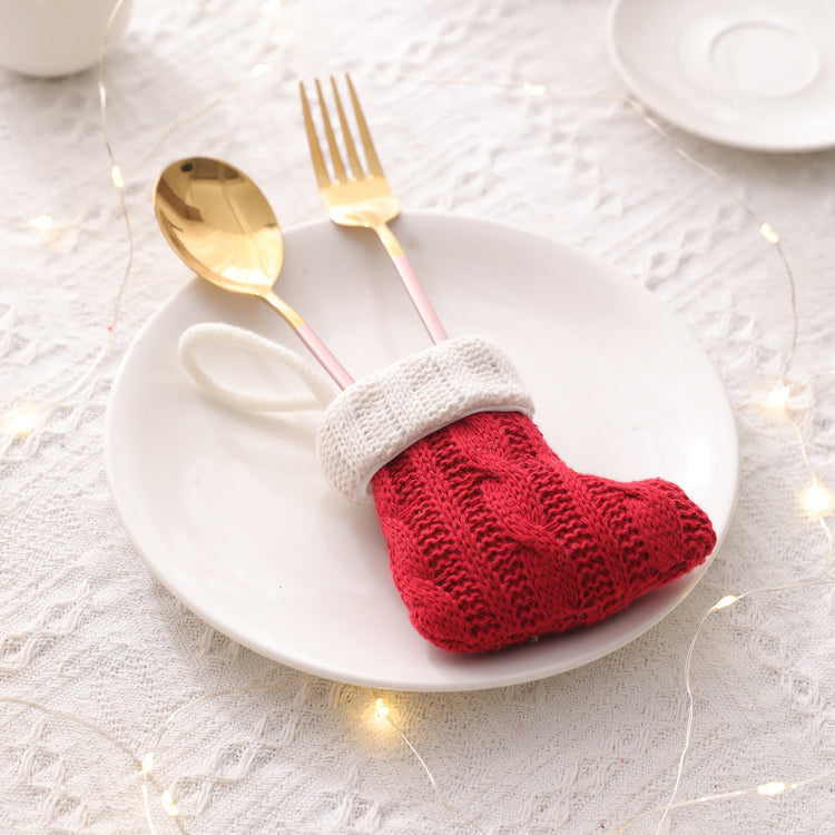 Mini Christmas Stocking Cutlery Holder