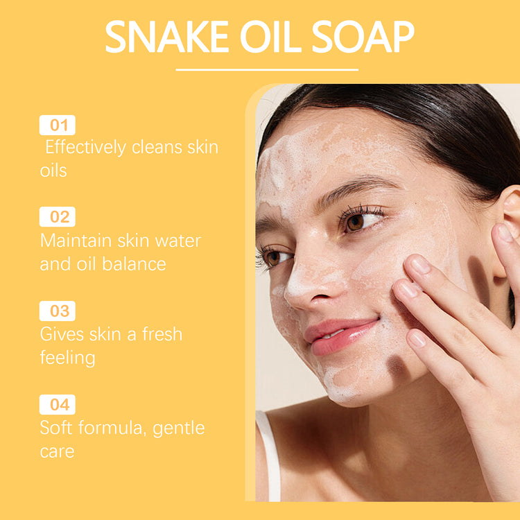 Hoygi Snake Oil Cleansing Soap Gently Cleanses Facial Skin Soft, Smooth And Refreshing Oil Control Skin Cleansing Soap