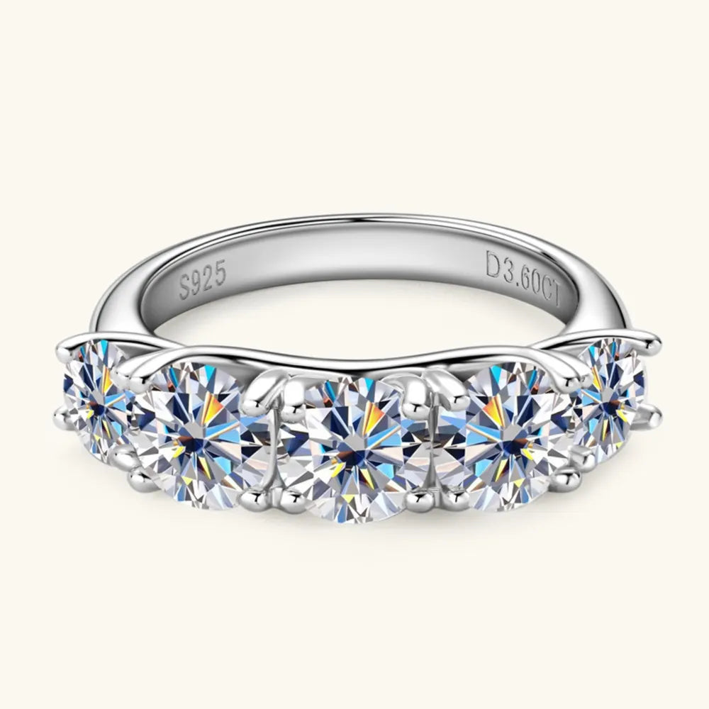 3.6-Carat Moissanite Ring in 925 Sterling Silver
