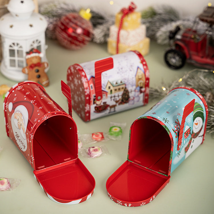 Christmas Tin Mailbox Gift Box