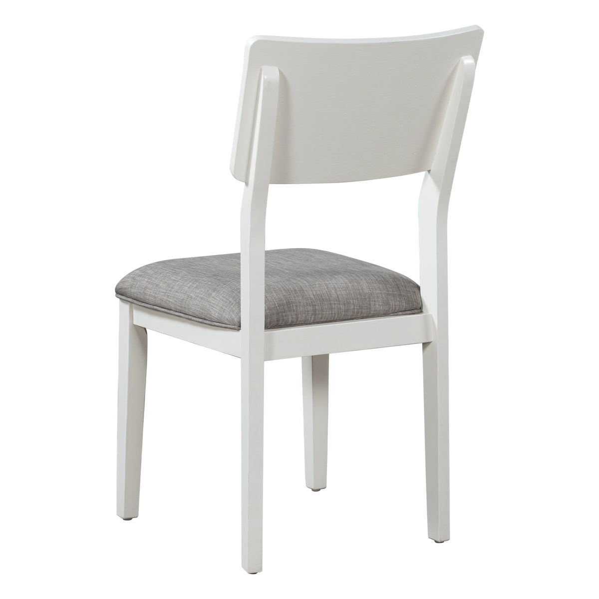 TREXM 6-Piece Dining Set with Table, 4 Chairs & Bench, White & Gray