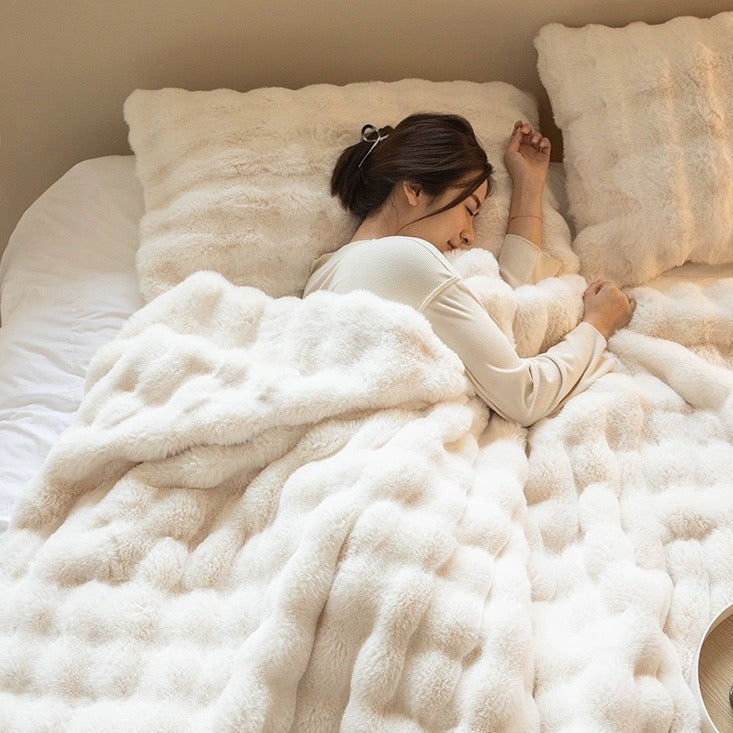 Double sided thickened office nap blanket sofa cover blanket