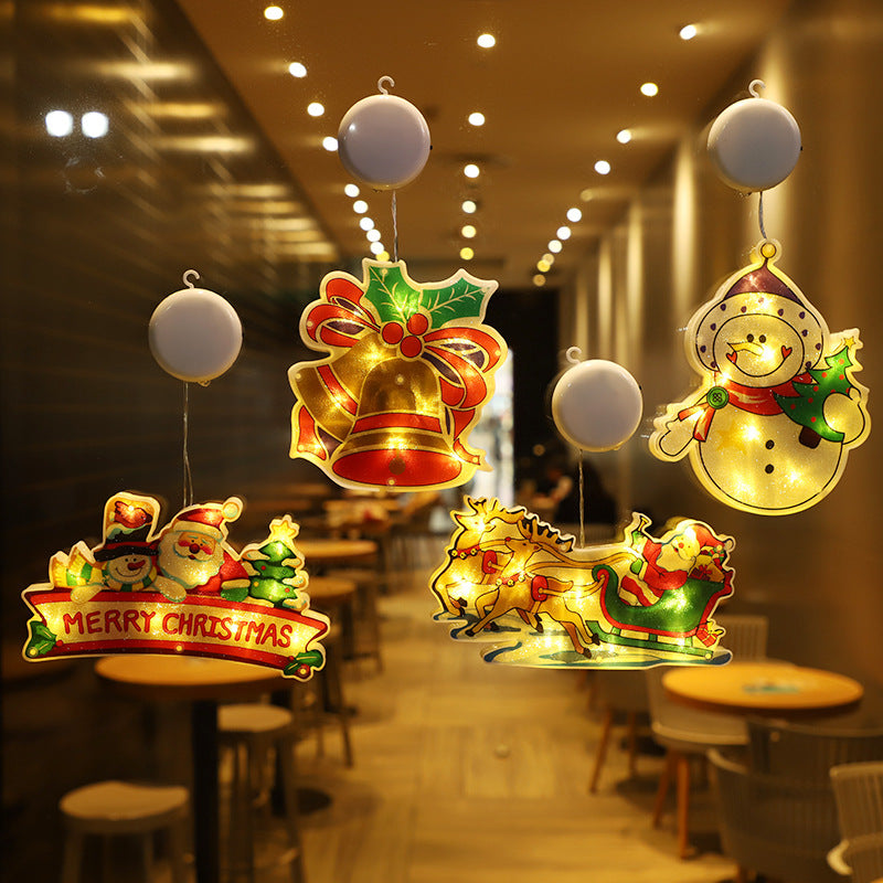 Christmas Lights Window Hanging Lights Christmas Decorative Lights Shop Window Led Sucker Lights Small Colored Lights