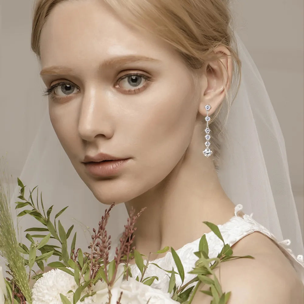 4-Carat Moissanite Sterling Silver Earrings – 53.7 mm
