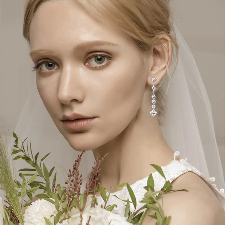 4-Carat Moissanite Sterling Silver Earrings – 53.7 mm