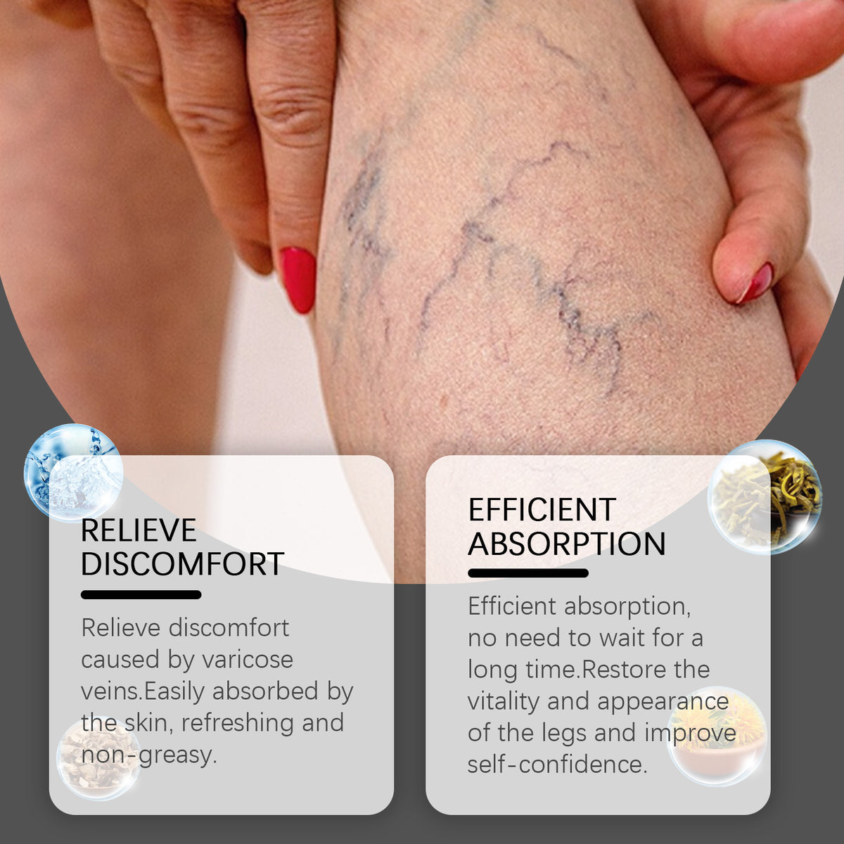 OceAura Leg Care Cream Gentle Relief For Leg Discomfort Topical Treatment Cream For Daily Leg Massage