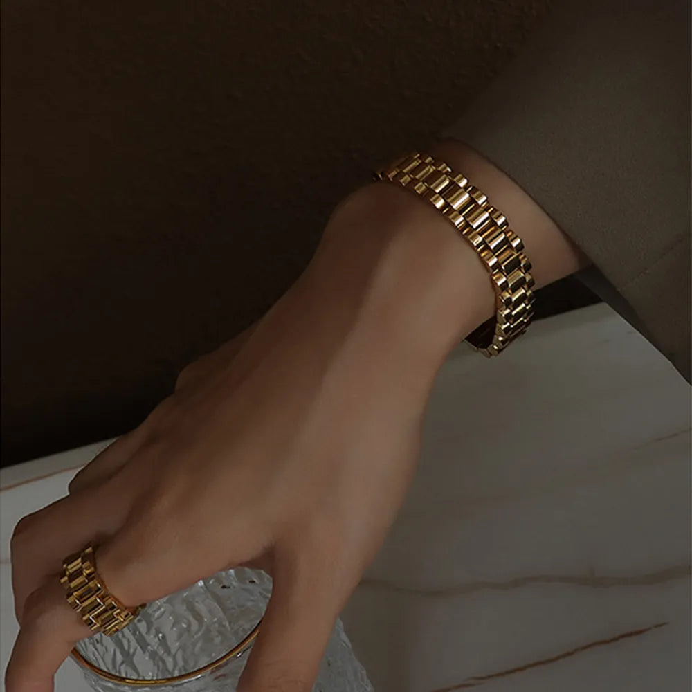 Titanium Steel Chain Bracelet – 17.5 cm