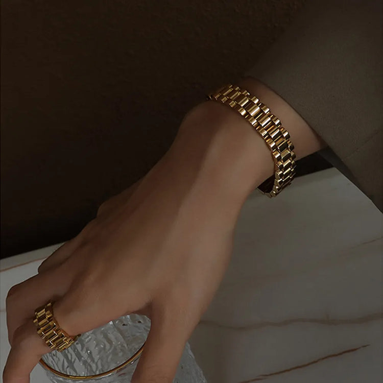 Titanium Steel Chain Bracelet – 17.5 cm