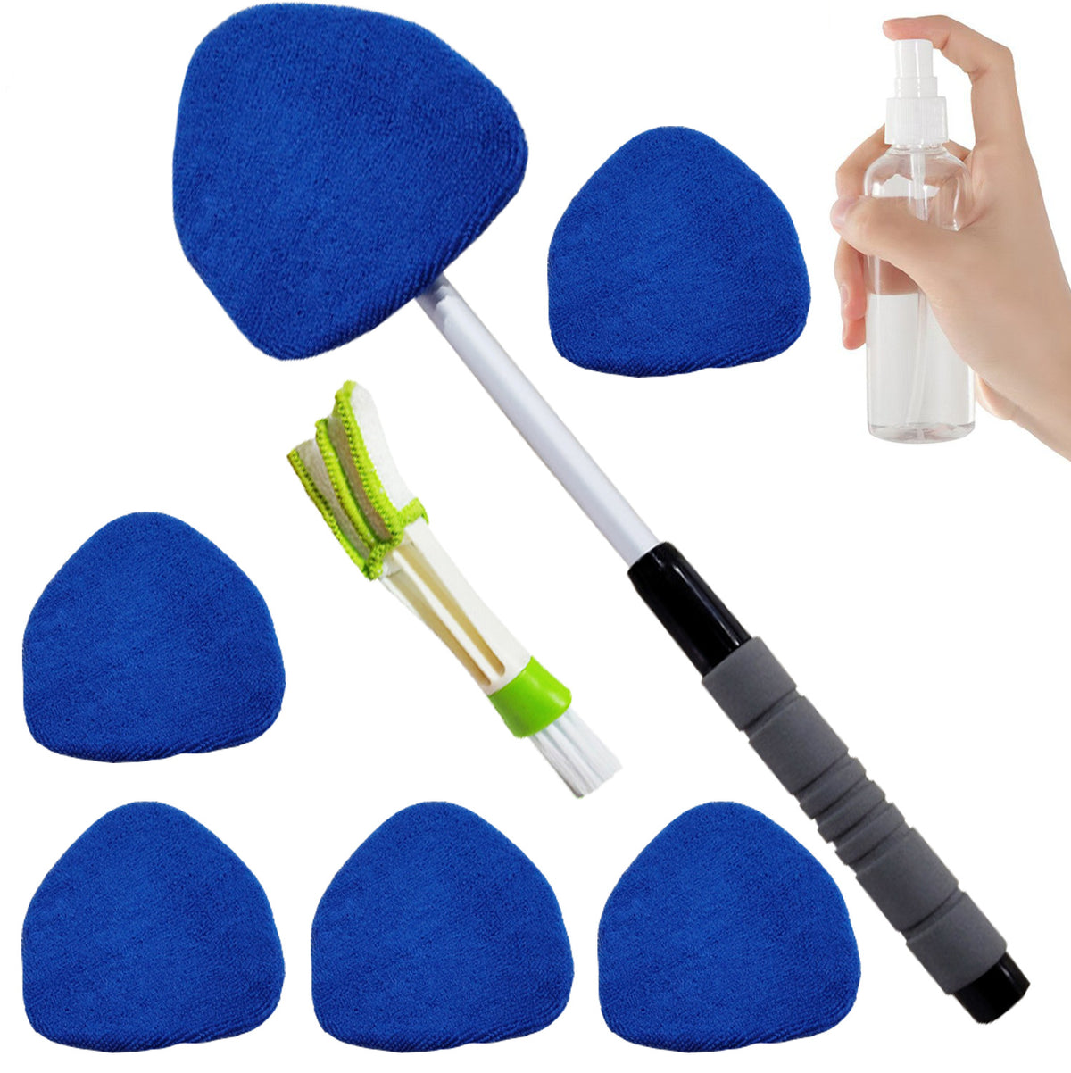 Telescopic Microfiber Car Windshield Defogger Window Cleaning Brush