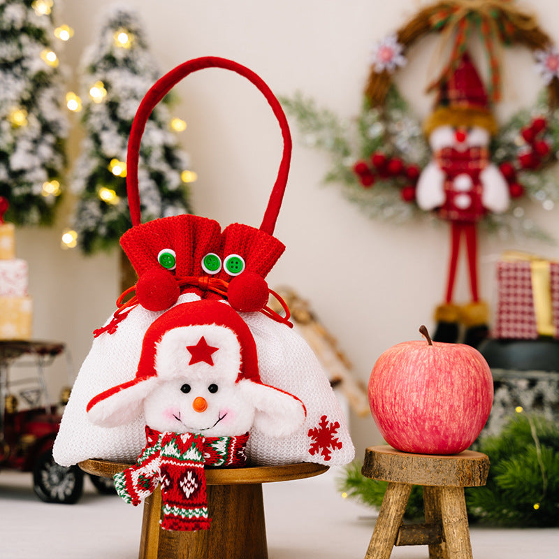 Knitted Christmas Character Gift Bag – 22 cm