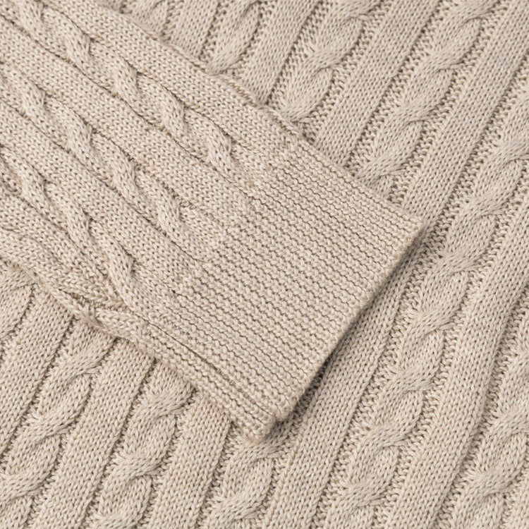 Men's Streetwear Vibe Solid Color Cable Knit Long Sleeve Lapel Collar Pullover Sweater