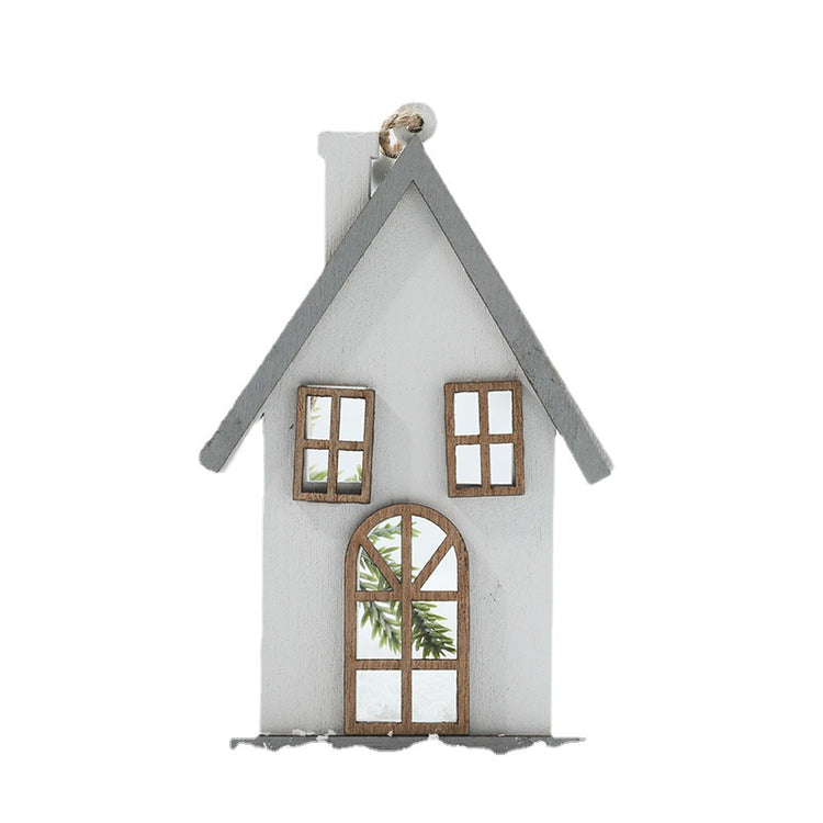 Nordic Wooden House Christmas Hanging Ornament