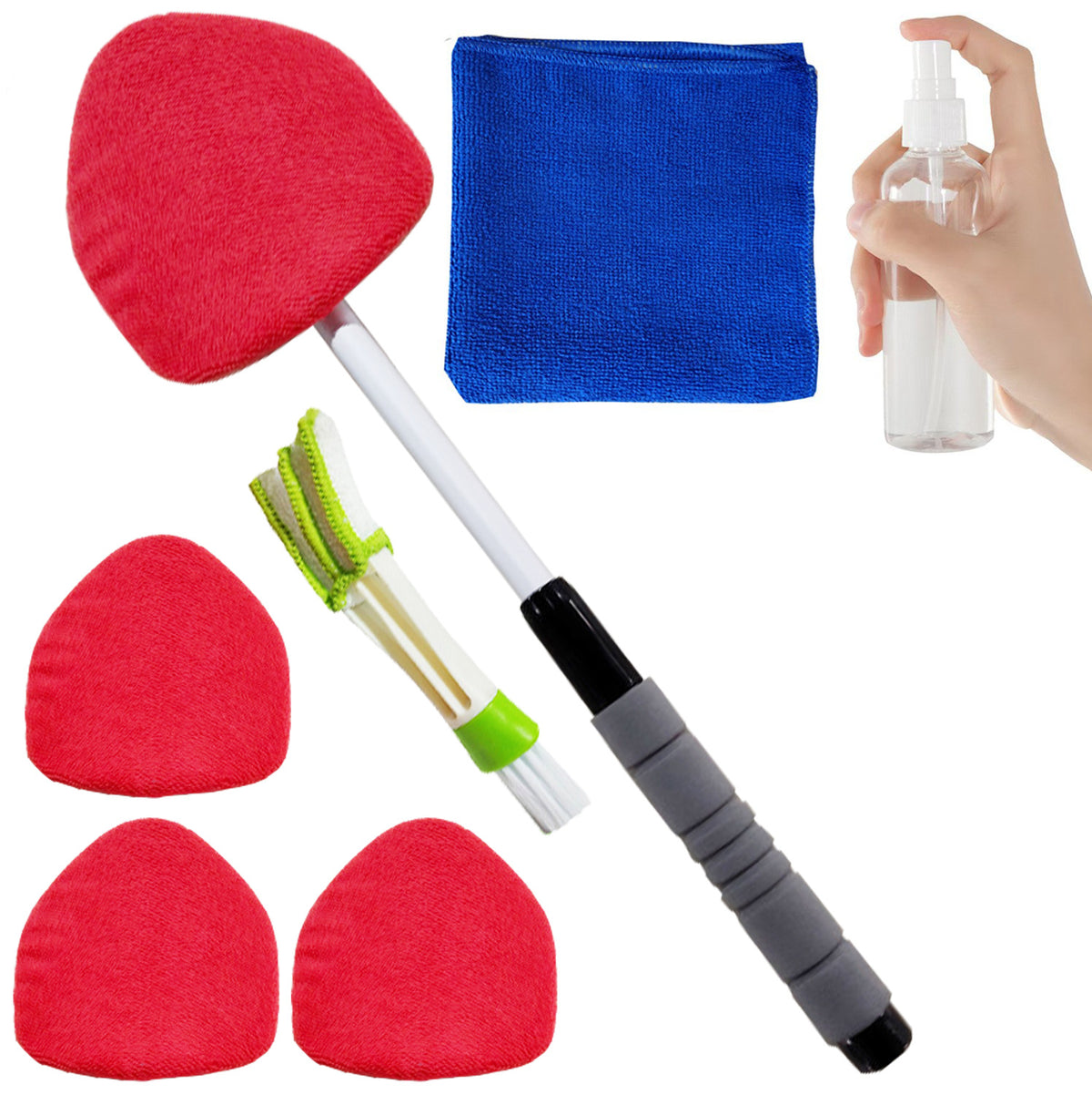 Telescopic Microfiber Car Windshield Defogger Window Cleaning Brush