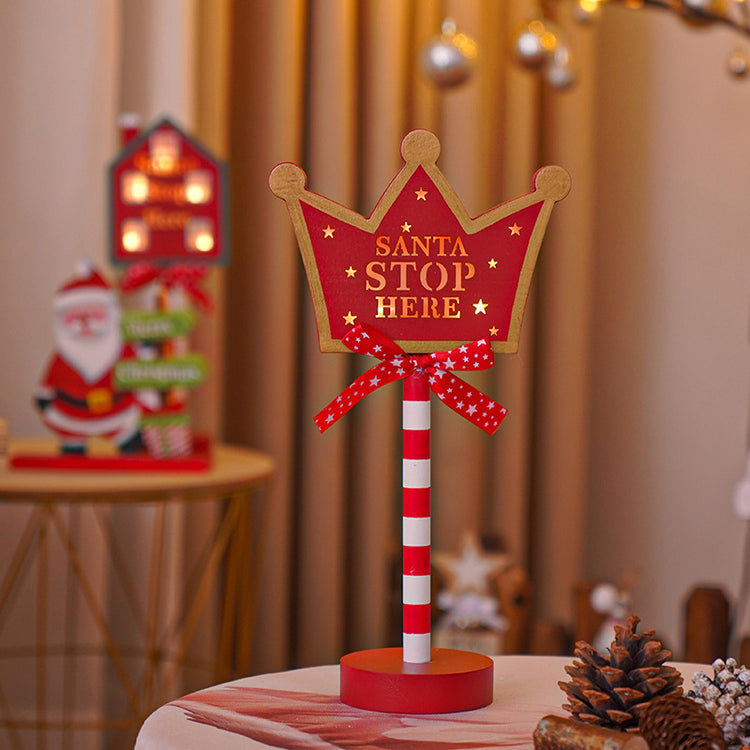 LED Christmas decorative lights, stop signs, Christmas hats, crown shaped lights, storefront ambient lights