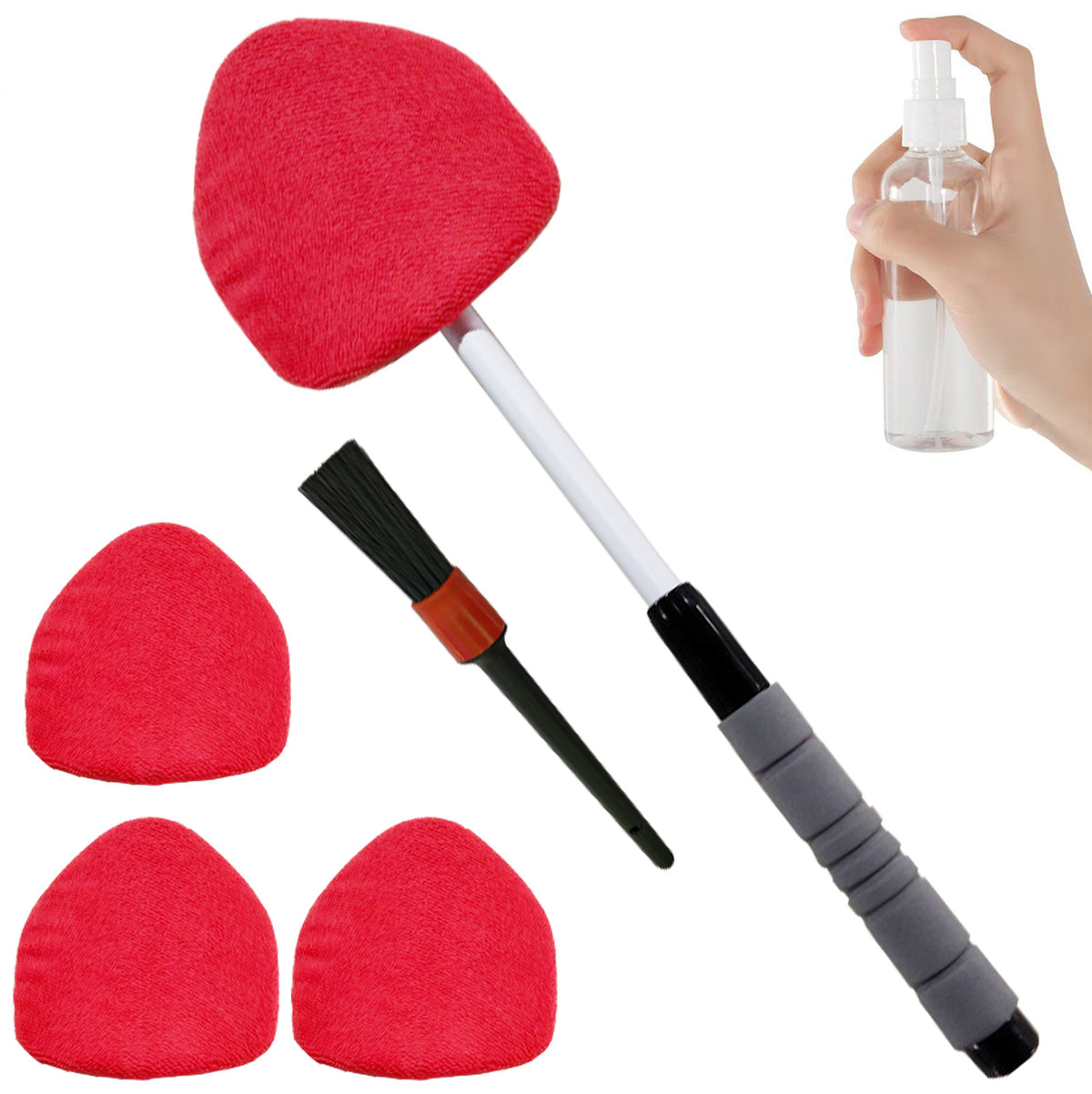 Telescopic Microfiber Car Windshield Defogger Window Cleaning Brush