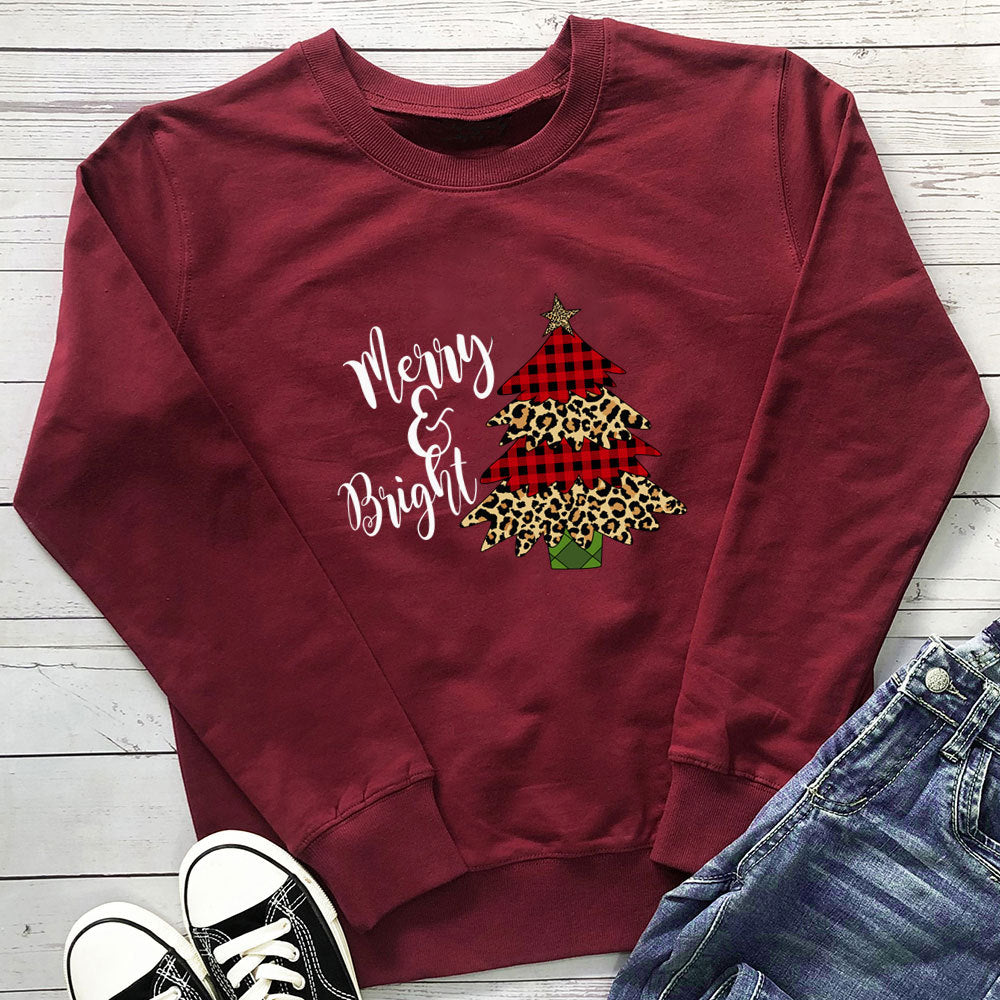 Christmas tree print Christmas hoodie