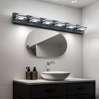 39-Inch Matte Black 6-Light LED Vanity Light