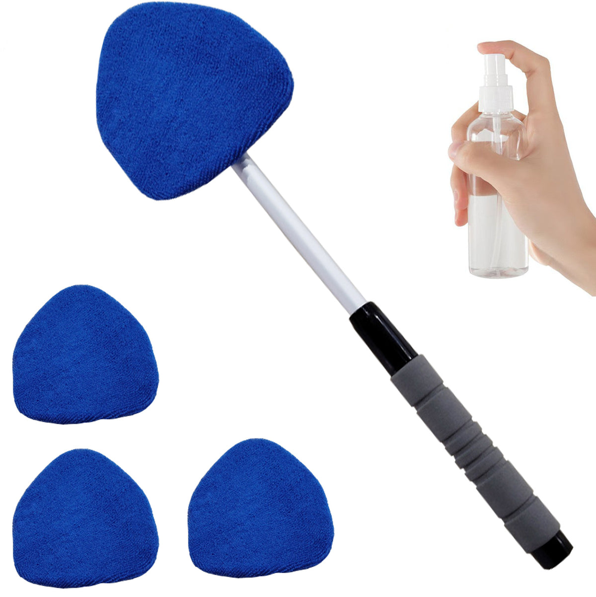 Telescopic Microfiber Car Windshield Defogger Window Cleaning Brush