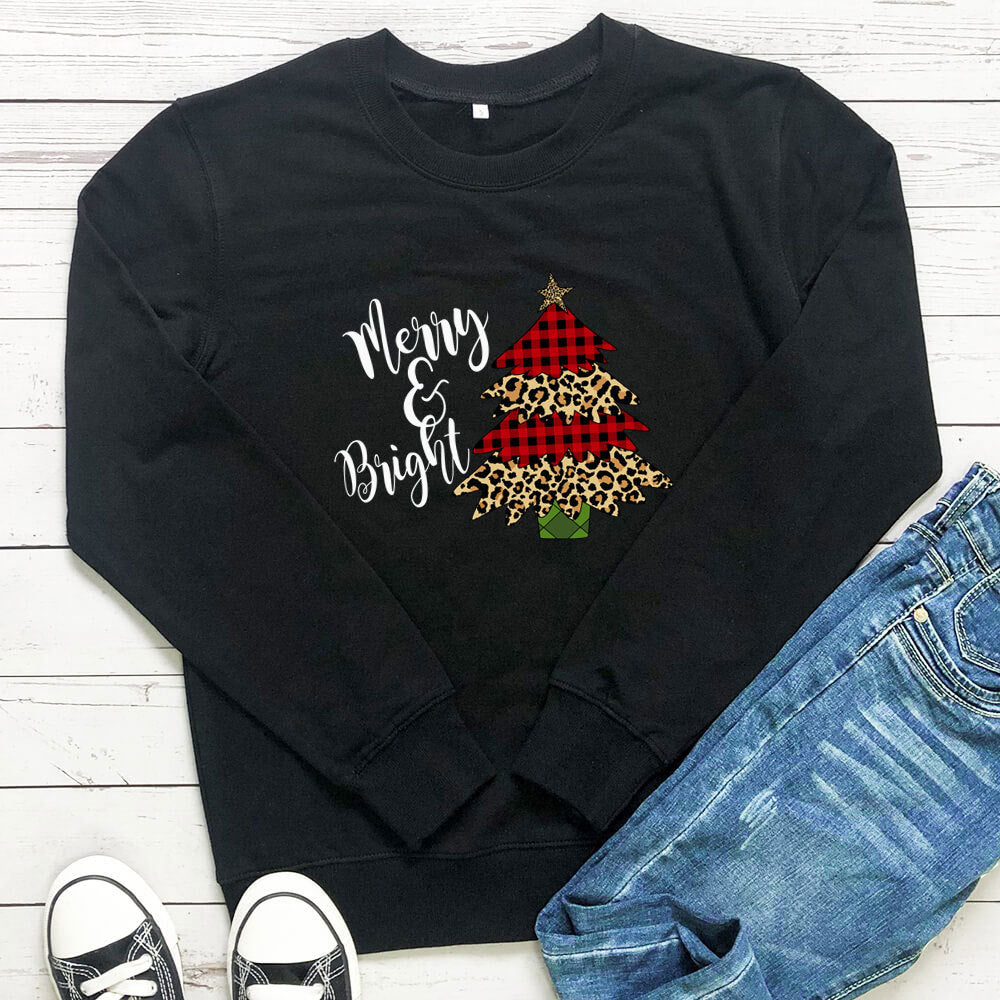 Christmas tree print Christmas hoodie