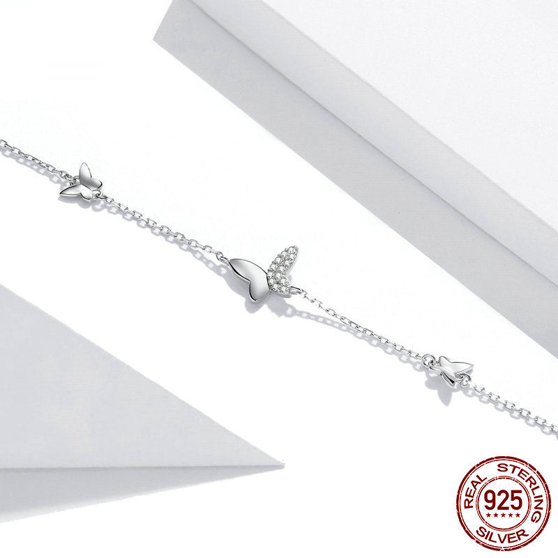 Zircon Bracelet in 925 Sterling Silver – 16 cm + 5 cm Extension