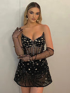 Black Strapless Mini Dress