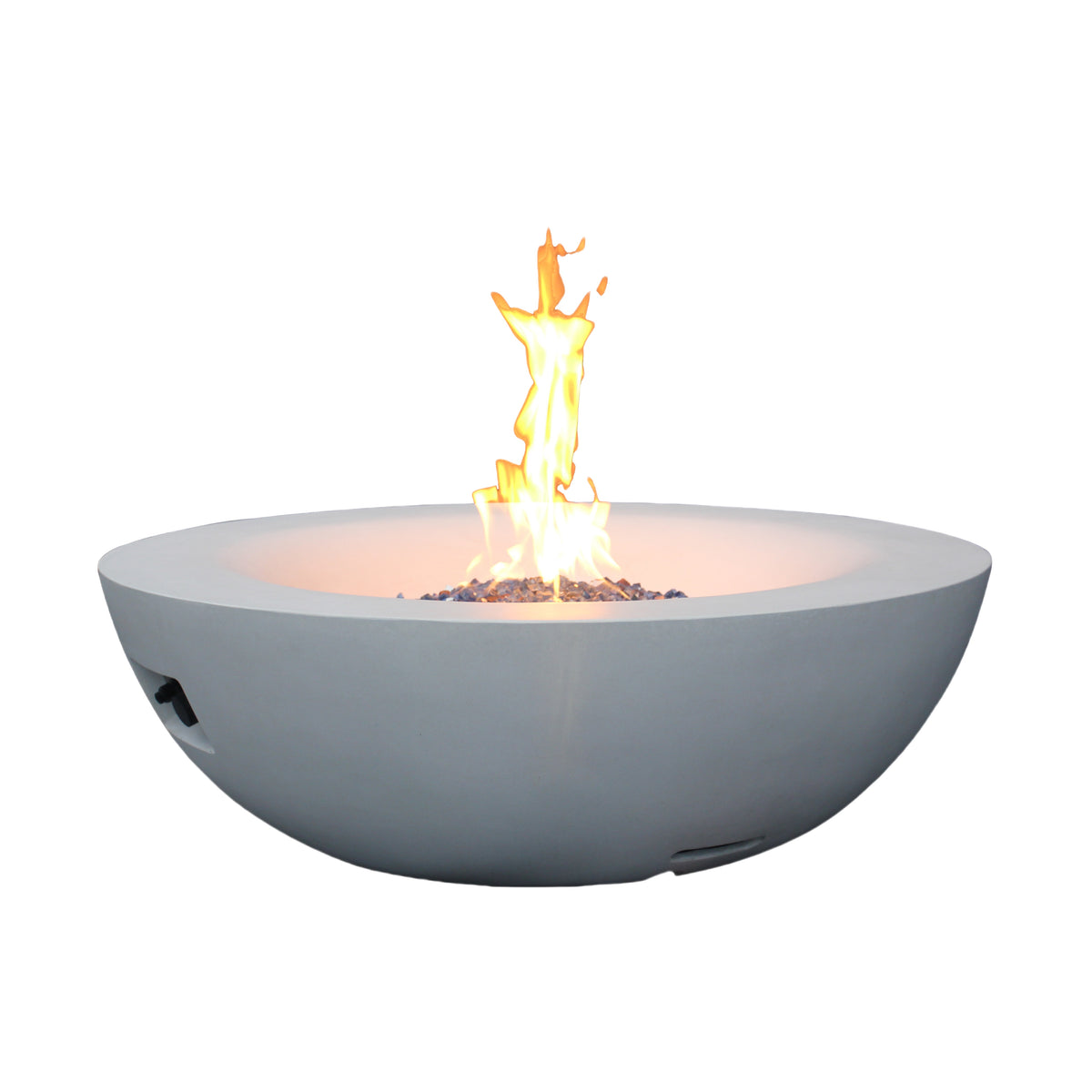 42-Inch Concrete Propane Fire Pit Bowl, Antique White