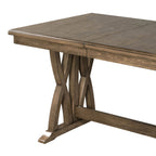 TOPMAX 7-Piece Extendable Dining Set, Golden Brown & Gray
