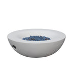 42-Inch Concrete Propane Fire Pit Bowl, Antique White