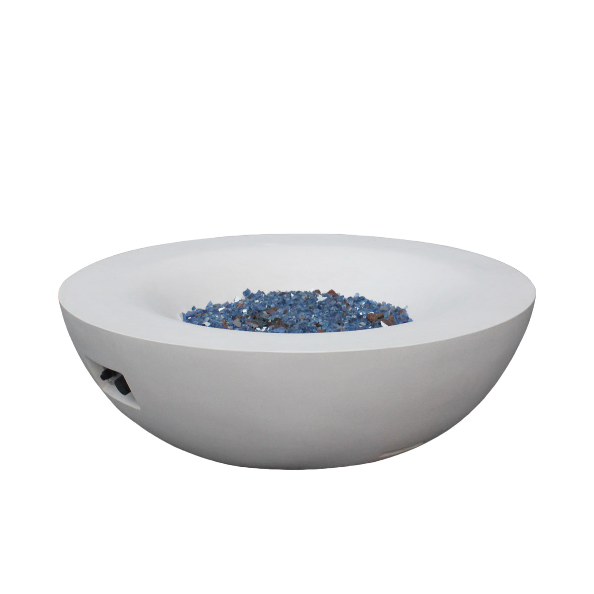 42-Inch Concrete Propane Fire Pit Bowl, Antique White