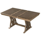 TOPMAX 7-Piece Extendable Dining Set, Golden Brown & Gray