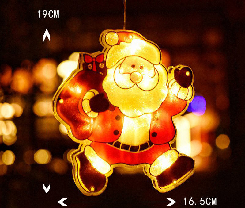 Christmas Lights Window Hanging Lights Christmas Decorative Lights Shop Window Led Sucker Lights Small Colored Lights