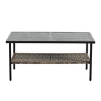 Patio Furniture, Outdoor Furniture, Seasonal PE Wicker Furniture, Four Set Wicker Furniture With Black Metal Table