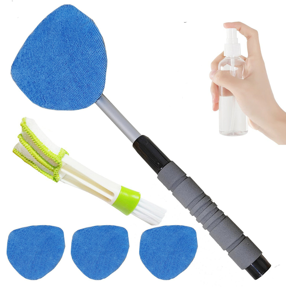 Telescopic Microfiber Car Windshield Defogger Window Cleaning Brush