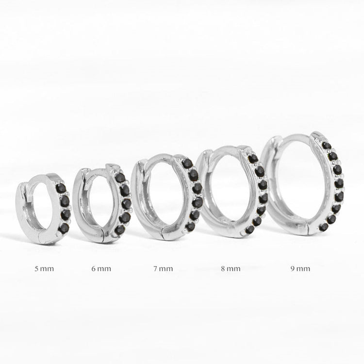 Round Stud Earrings in 925 Sterling Silver – Multiple Colors & Sizes